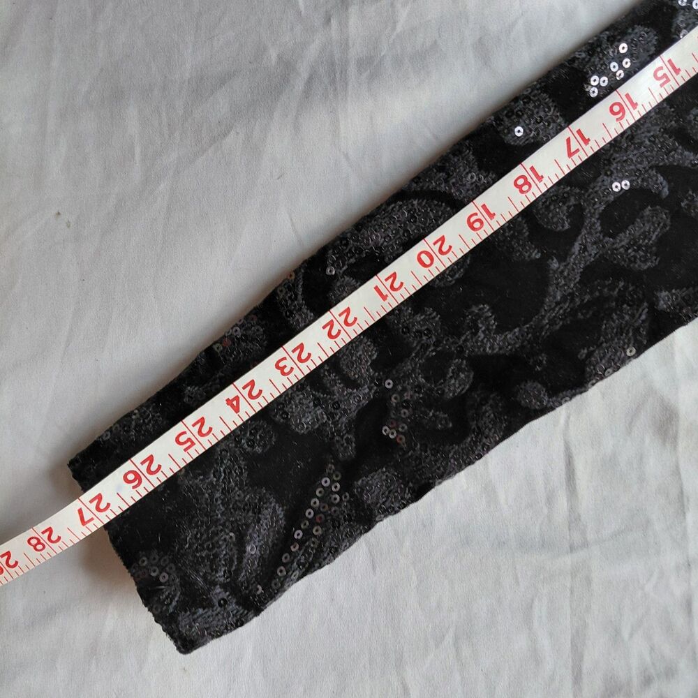 Y2K Whimsigoth Black Sequin Prom Dress L Bodycon Cutout Goth Glam Dark Feminine - Picture 13 of 15